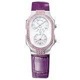 Philip Stein Teslar Purple Alligator Large Pink Sapphires Watch 2SP-F-FSMOP-APR by Philip Stein