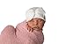 Melondipity Newborn Hospital Hat White Bow with Gem - 2 ply Hospital Fabric - Infant Baby Hat Cap with Big Cute Bow Beanie