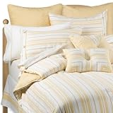 CASUAL STRIPE YELLOW SPRING SUMMER BED-IN-A-BAG 100% COTTON COMFORTER SET W/ SHEETS