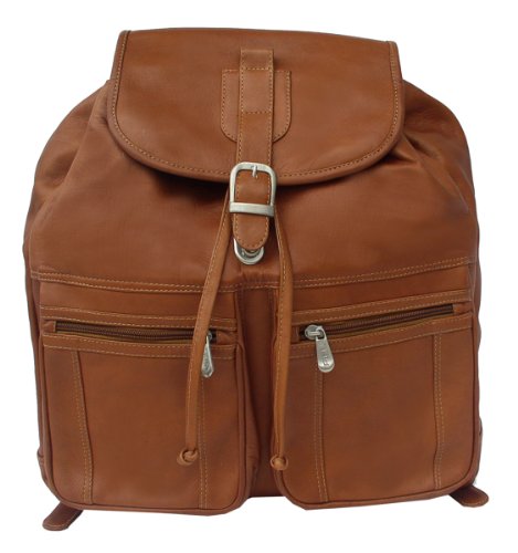 ASIN:B002IIII1A:Piel Leather Drawstring Backpack Saddle