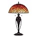 Quoizel Pomez Agate Stone Tiffany 3 Light Table Lamp