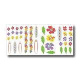 Tropical Floral Surfboard Self Stick Wall Stickers