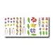 Tropical Floral Surfboard Self Stick Wall Stickers