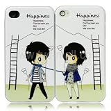 2 PCS Romantic Lovers Hard Plastic Case for Iphone 4