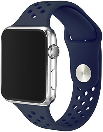 Apple Watch Nike+ Sport Band 38mm,Bandkin Soft Silicone Sports Bracelet Strap For iWatch Series 2 /1(38mm Dark Blue)