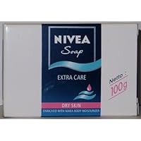 Nivea Extra Care Bar Soap, for Dry Skin 3.5 Oz / 100 Gr