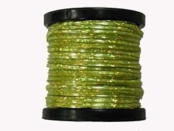 50 yd Fluorescent Yellow w/ Silver Holographic CraftLace Spool