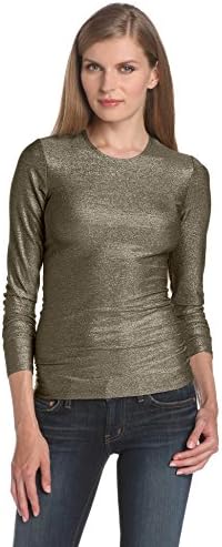 Only Hearts Women's Metallic Jersey Long Sleeve Crew Neck Shirt