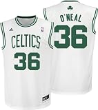 Youth Medium (10-12) NBA Boston Celtics Shaquille O'neal White & Green Throwback Basketball Jersey