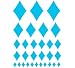 Set of 30 - Ice Blue Diamonds Vinyl Wall Graphic Decals Stickers