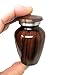 Ara Woodgrain Small Brown Aluminum Keepsake Cremation Urn | Choose from Four Unique Colors | Mini Metal Sharing Personal Funeral Urn for Pet or Human Ashes | Create Your Own Four Pack