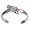 Zehenring Sterling Silber rosa Zirkonia Sandale