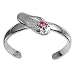 Zehenring Sterling Silber rosa Zirkonia Sandale