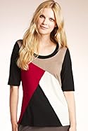  Short Sleeve Colour Block Jersey Top