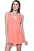 Alexander + David Womens Casual Loose Knit V-Neck Tank Top with Uneven Hem Hi-Lo Bottom