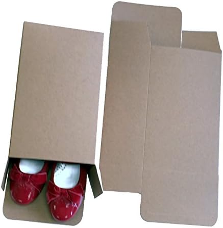 Bubblefast 25 One Piece Reverse Tuck Carton Storage Shoe Boxes for Medium Shoes (25)