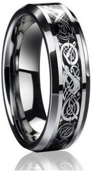 6MM Dragon Design Tungsten Carbide Wedding Band Ring (Available Sizes 5-9 Including Half Sizes) Please e-mail sizes (8.5)