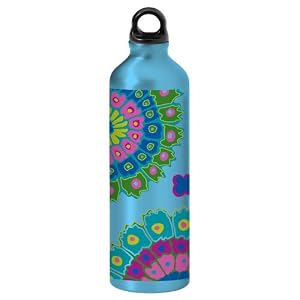 Gaiam Boho Floral Aluminum Water Bottle - Blue(750 ml)
