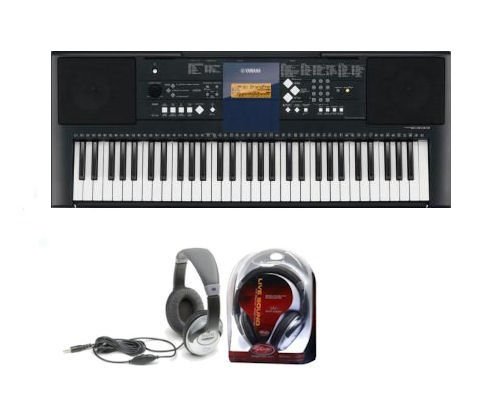 Yamaha PSRE333 Keyboard with Stagg SHP 2300 Headphones product image