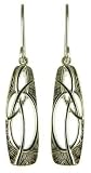 Silver Ladies Celtic Dropper Earrings