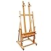 US Art Supply Extra Large Double Mast Studio Wood H-Frame Floor Easel