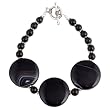 Handmade Black Onyx Medallion & Silver Bracelet