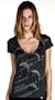 Ames Bros. Dark Forest V Neck T-Shirt - Charcoal - S