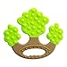 Mombella® Food Grade Soft Silicone Apple tree teether, for babies 3M+, 3 colors availanble-Green