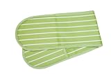 Rushbrookes Butchers Stripe Double Oven Glove Pale Green