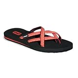 Teva Womens Olowahu Flip Flop,Lynx Red,7 M