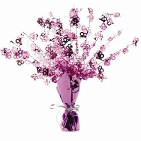 FOIL CENTREPIECE - PINK HAPPY 18TH BIRTHDAY