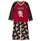 Toddler Boys' Just One Year Long-sleeve 2pc Puppy/Cookies PJ Set - Brown/Red