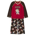 Toddler Boys' Just One Year Long-sleeve 2pc Puppy/Cookies PJ Set - Brown/Red