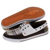 ROCKET DOG Caymen Mens Canvas Plaid Boat Shoes Olive White by Rocket Dog