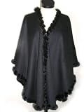 Loro Piana 17 Ounce 100% Cashmere Cape w/Mink WhipStitch