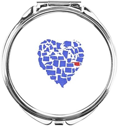 Funny ship Engraved Compact Mirror Broken Arrow Pearl Compact Mirror Oklahoman Travel Makeup Mirror Okies