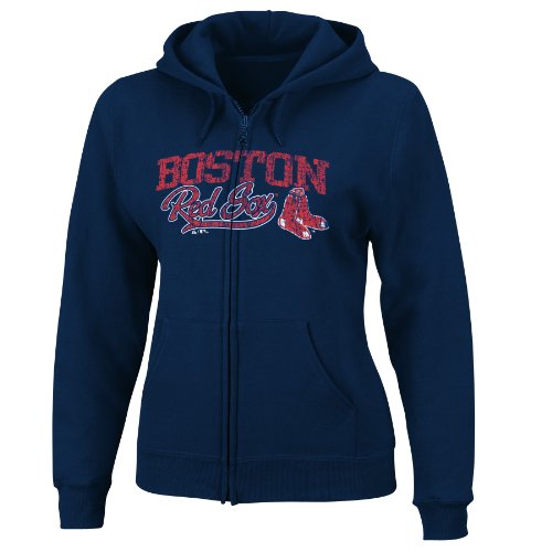 MLB Women's Boston Red Sox The Beauty Long Sleeve Fullzip Fleece Hoodie