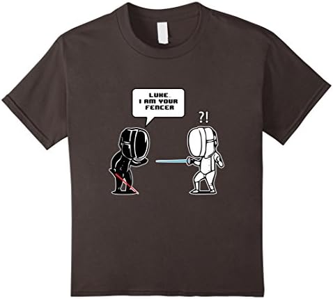 Kids "Luke I am Your Fencer" Fencing T-Shirt 12 Asphalt