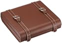 Rapport C421 Voyager Six Watch Collector Box in Tan Leather with  Cream Interior
