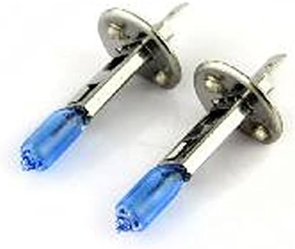 Komingo Sold New H1 12V 100W Halogen Bulbs 2600lm 150h P14.5S Car High Beam Head Light Replacement Bulbs Super White Light Set of 2