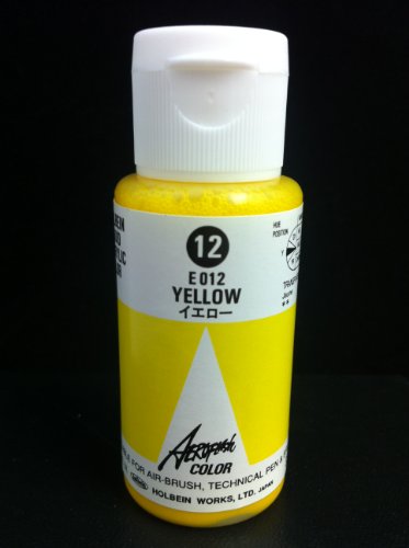 Aeroflash Color (Yellow E-012) 1 Bottle of 35ml From Holbein Japan