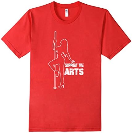 Men's Support the Arts Stripper Dancer - Fitted T-Shirt Large Red