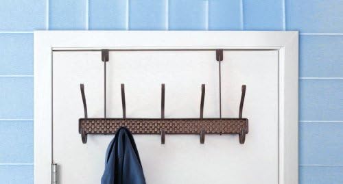 10 HOOK OVER THE DOOR HOOK TRIPLE WIRE WOVEN FABRIC RACK