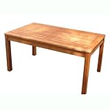 VIFAH V493 Outdoor Wood Conversation Table, Natural Wood Finish, 39 by 19 by 21-Inch