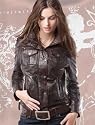 GIPSY LAMMNAPPA LEDERJACKE Betty W09 LAGA braun
