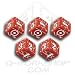 Q-Workshop: Five d6 Dice - Battle Dice - WW II D6 United Kingdom (Red & White)