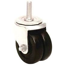 E.R. Wagner Stem Caster, Swivel, Dual Wheel, Soft Rubber Wheel