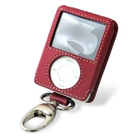 PDAIR レザーケース for iPod nano(3rd Gen) ホルダー付 スリーブタイプ(レッド) PALCIPDN3HS/RD