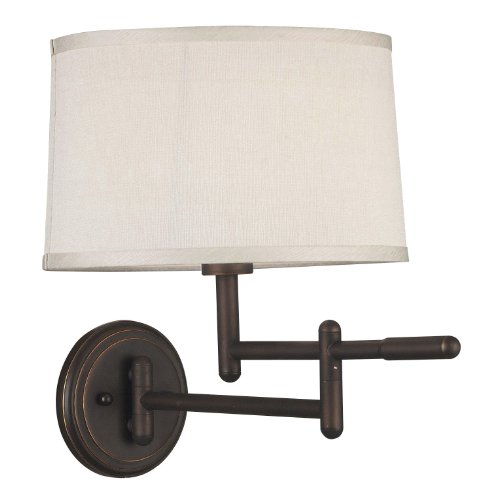 Kenroy Home 20942CB Theta Wall Swing Arm Lamp, Copper Bronze