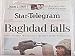 Newspaper Baghdad Falls